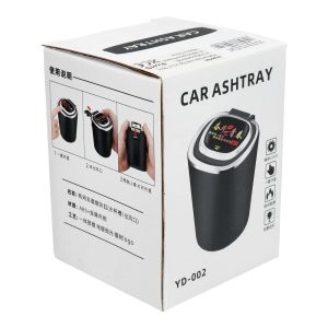 Scrumieră auto cu LED-uri de culoare neagră