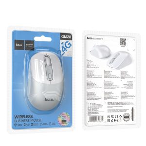 Wireless mouse Hoco 2,4G 1600 dpi GM28 white gray
