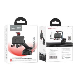 Suport telefon auto Hoco parbriz / tablou de bord H22 negru