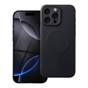Husa SILICONE MAG COVER compatibilă cu MagSafe pentru IPHONE 16 Pro Max negru