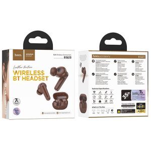 Căști wireless Hoco TWS EQ23 maro