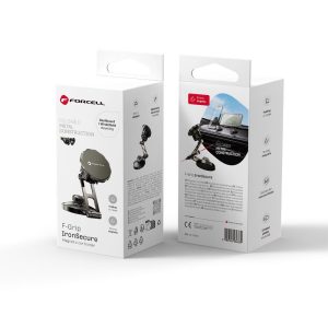 Magnetic car phone holder Forcell F-Grip IronSecure windshield / dashboard black