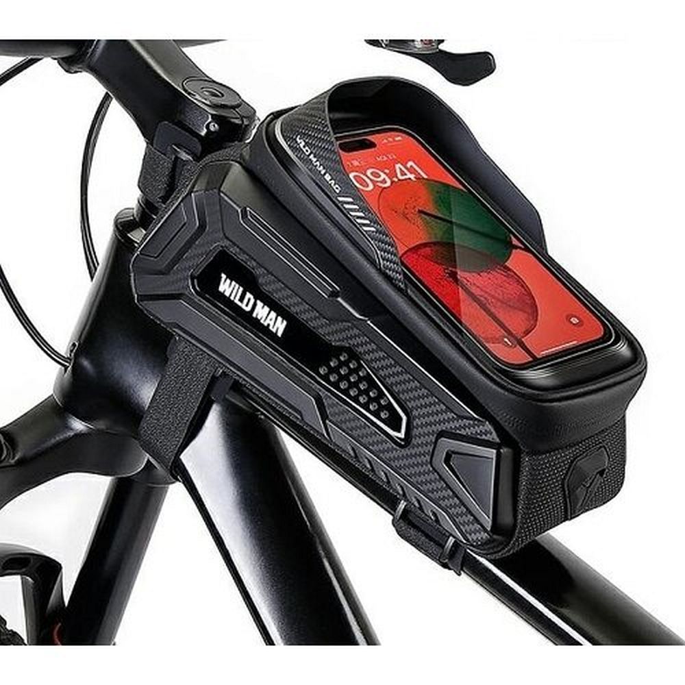 Geantă de călătorie WILDMAN pentru biciclete cadru cu fermoar 2L (4 "- 7") M30 negru - imagine 2