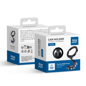 Suport auto pentru tabloul de bord BLUE STAR Easy Wiev compatibil cu MagSafe negru