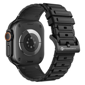 Curea pentru Apple Watch Forcell F-Design FA06 găuri de silicon 38 / 40 / 41 mm Negru
