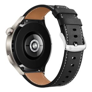 Curea pentru Samsung Galaxy Watch Forcell F-Design FS21 găuri din piele ecologică 22 mm negru