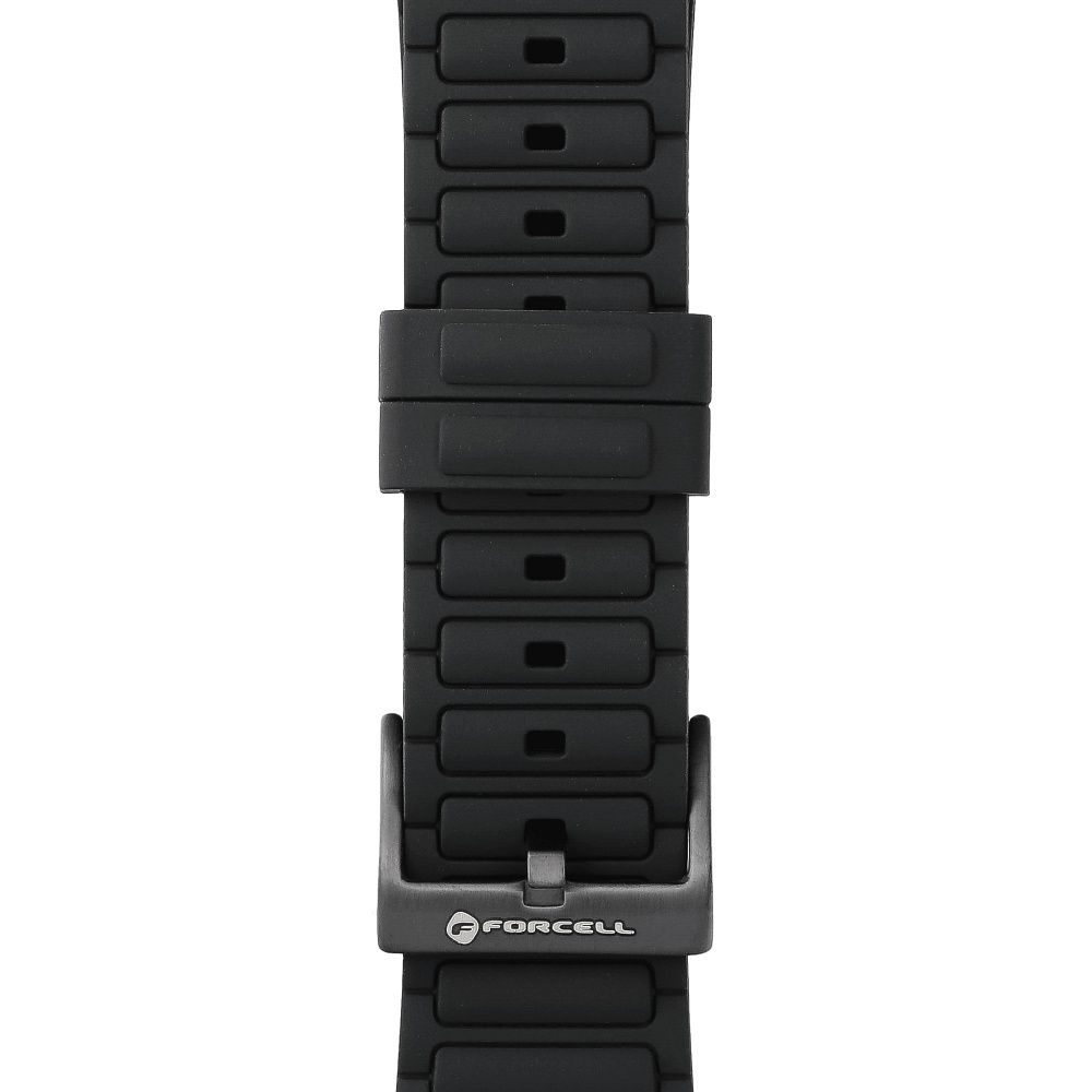 Curea pentru Apple Watch Forcell F-Design FA06 găuri de silicon 38 / 40 / 41 mm Negru - imagine 2